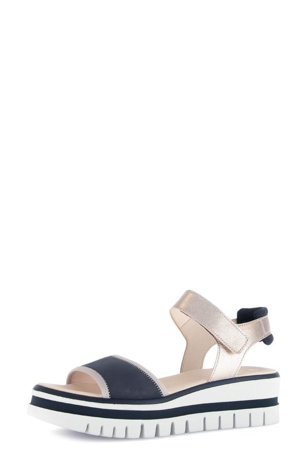 ガボール レディース シューズ サンダル プラットフォーム Gabor 64629 Platform Wedge Sandal BlueMulti ブルー