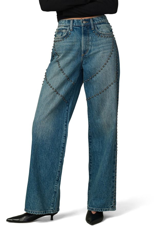 ジョーズ レディース ボトムス デニムパンツ ワイドレッグ ハイウエスト ジーンズ Joes The Harlowembellished High Waist Wide Leg Jeans Mellow