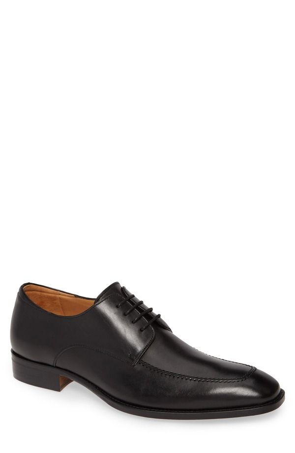 メズラン メンズ シューズ ダービー Mezlan Moc Toe Derby Black Leather ブラック