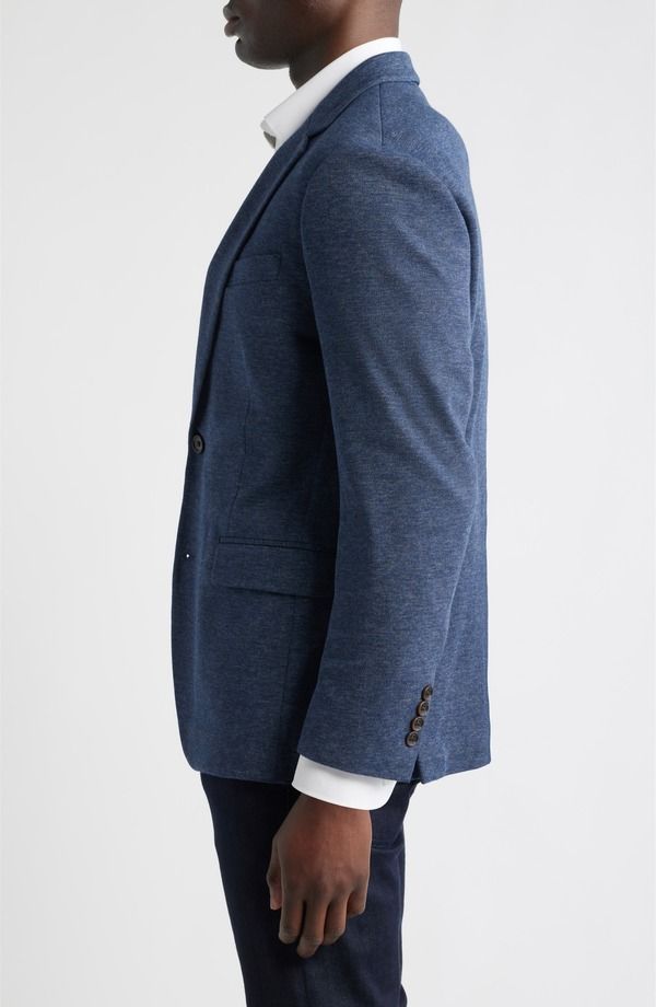 ボノボス メンズ アウター ジャケット・ブルゾン ウール コート Bonobos Jetsetter Trim Fit Stretch Wool Sport Coat Navy With Flaps ネイビー