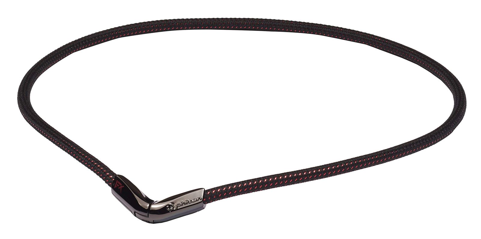 ファイテン(phiten) ネックレス RAKUWAネック EXTREME Ｖタイプ ブラック/レッド 50ｃｍ【肩こり】【首こり】【ファイテン先端技術メタックス採用】