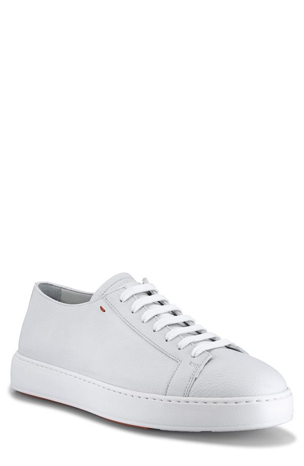 サントーニ メンズ シューズ スニーカー Santoni Biking Low Top Sneaker White ホワイト