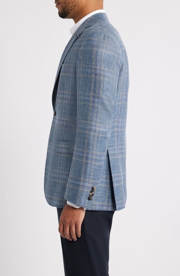 ジャックビクター メンズ アウター ジャケット・ブルゾン ウール シルク コート Jack Victor Midland Contemporary Fit Blue Plaid Wool Silk Blend Sport Coat Mid Blue ブルー ジャックビクター メンズ アウター ジャケット・ブルゾン ウール シルク コート Jack Victor Midland Contemporary Fit Blue Plaid Wool Silk Blend Sport Coat Mid Blue ブルー