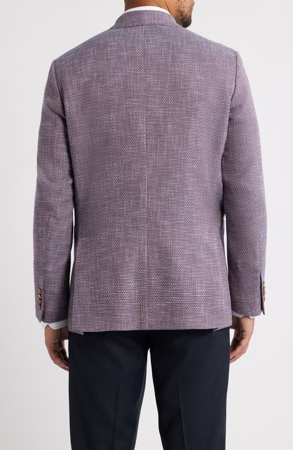 ジャックビクター メンズ アウター ジャケット・ブルゾン コート Jack Victor Hamptom Basketweave Comfortwear Sport Coat Berry