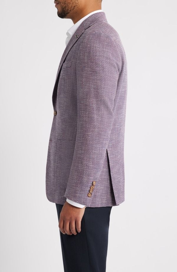 ジャックビクター メンズ アウター ジャケット・ブルゾン コート Jack Victor Hamptom Basketweave Comfortwear Sport Coat Berry
