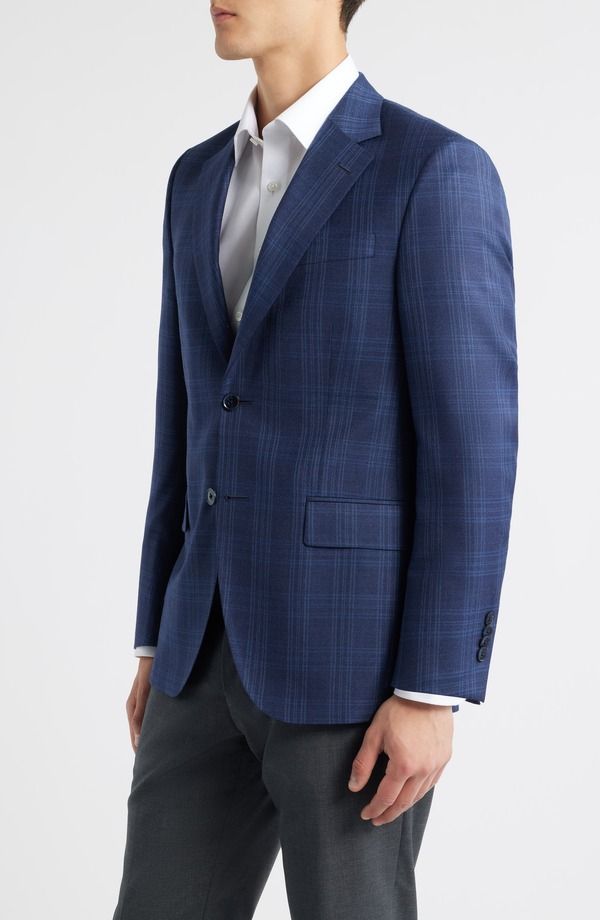 ピーター・ミラー メンズ アウター ジャケット・ブルゾン ウール コート Peter Millar Flynn Classic Fit Blue Plaid Wool Sport Coat Blue ブルー