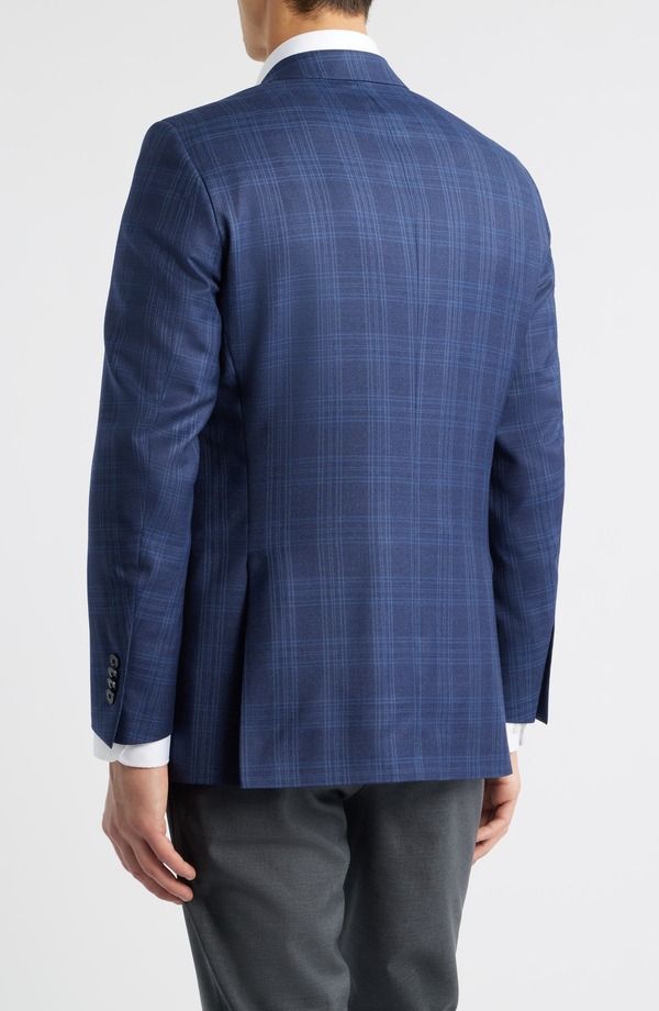 ピーター・ミラー メンズ アウター ジャケット・ブルゾン ウール コート Peter Millar Flynn Classic Fit Blue Plaid Wool Sport Coat Blue ブルー