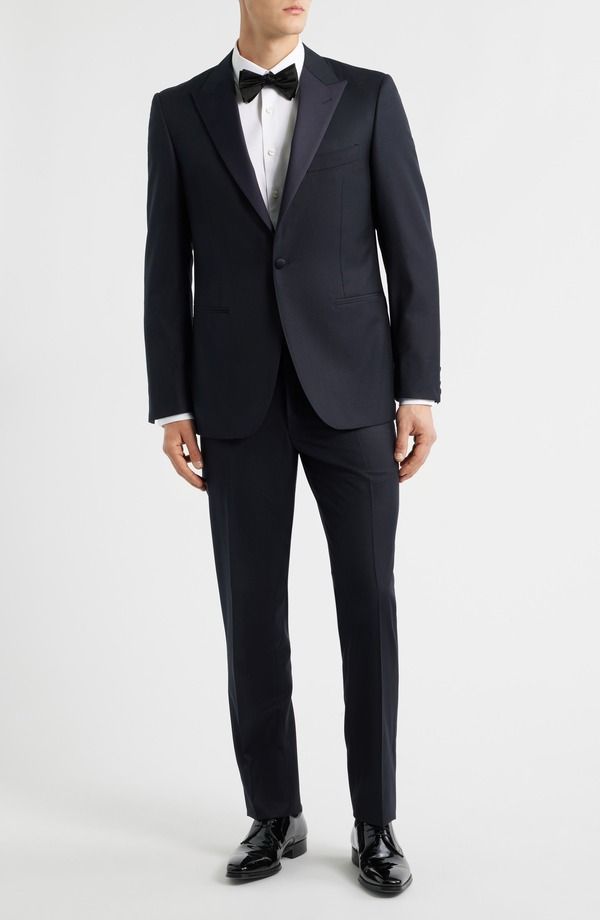 カナーリ メンズ アウター ジャケット・ブルゾン レギュラーフィット ウール Canali Contemporary Regular Fit Navy Wool Blend Tuxedo Navy ネイビー