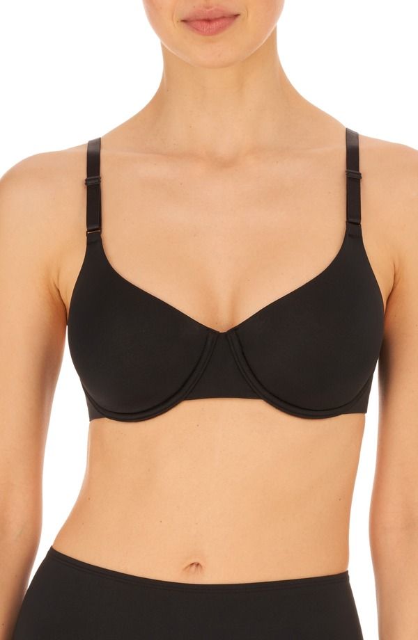 ナトリ レディース トップス Tシャツ Natori Liquid Full Fit Balconette TShirt Bra Black ブラック