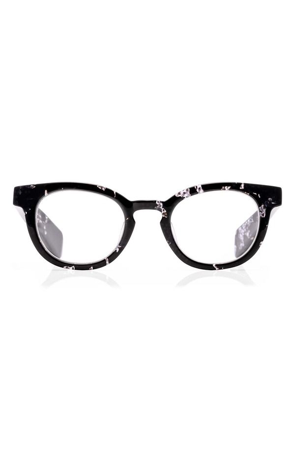 アイブブス レディース アクセサリー サングラス・アイウェア eyebobs Total Wit 45mm Round Readinglasses Black Crystal Clear Tortoise ブラック