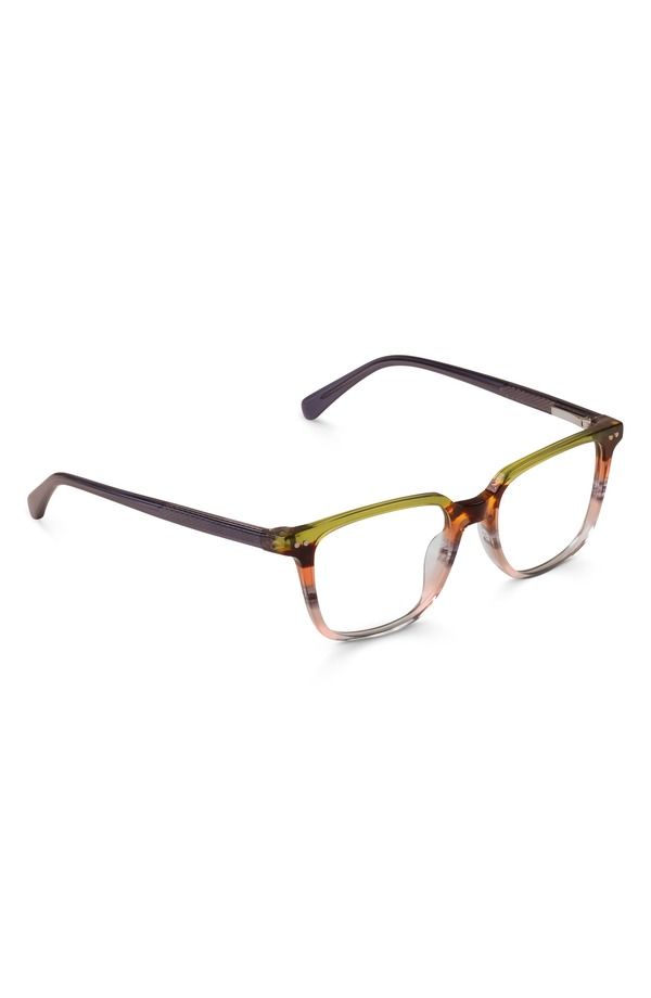 アイブブス メンズ アクセサリー サングラス・アイウェア eyebobs C Suite 50mm Squareadinglasses Earth Tone Stripe Blue Grey グレー