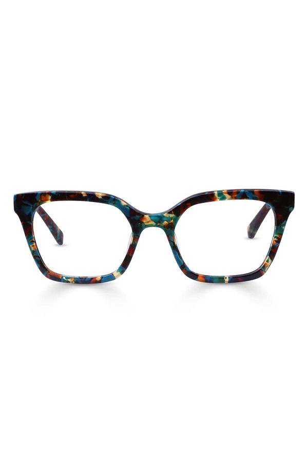 アイブブス メンズ アクセサリー サングラス・アイウェア eyebobs Overlook 50mm Cat Eye Readinglasses Teal Brown Mosaic ティール