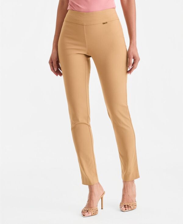 【送料無料】 アイエヌシー インターナショナル コンセプト レディース カジュアルパンツ ボトムス Womens MidRise Skinny Pants Warm Toffee