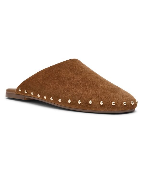 【送料無料】 スティーブ マデン レディース スリッポン・ローファー シューズ Womens Pearson Studded SlipOn Flats Chestnut Suede
