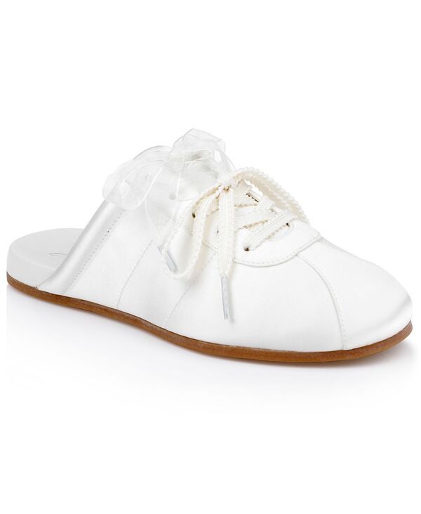 【送料無料】 ジュウェルダグレイミシュカ レディース スリッポン・ローファー シューズ Womens Priscila SlipOn Mule Sneakers Ivory Satin