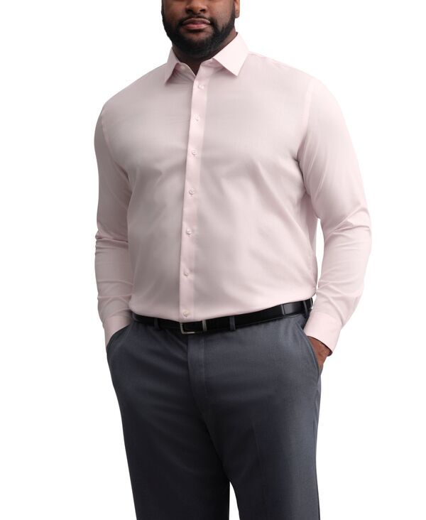 【送料無料】 カルバンクライン メンズ シャツ トップス Mens Solid RegularFit Stretch Dress Shirt Soft Pink