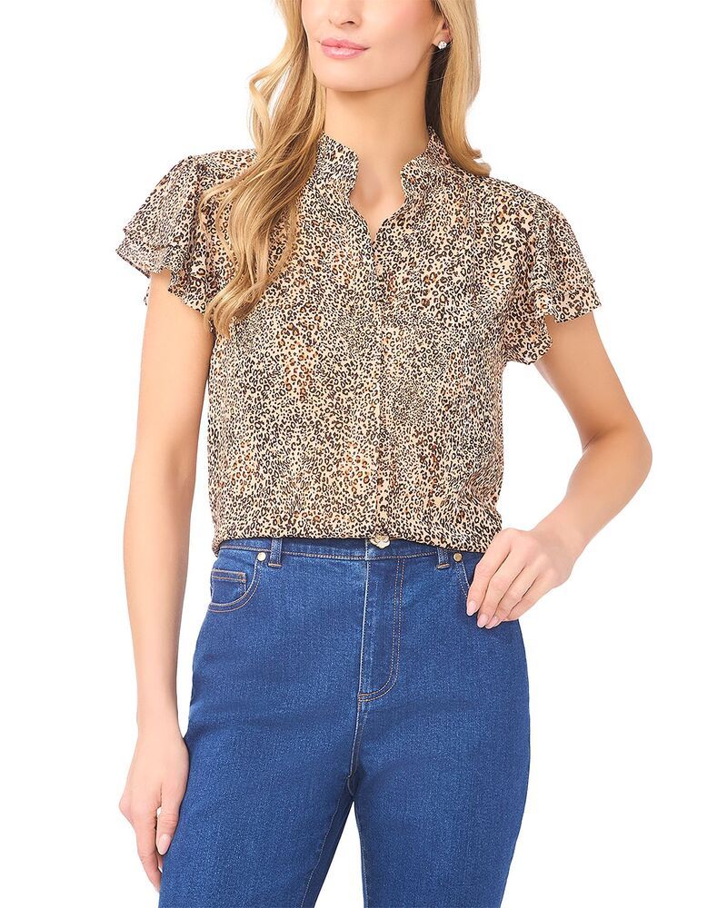 セセ レディース トップス シャツ CeCe Flutter Sleeve Top Dune