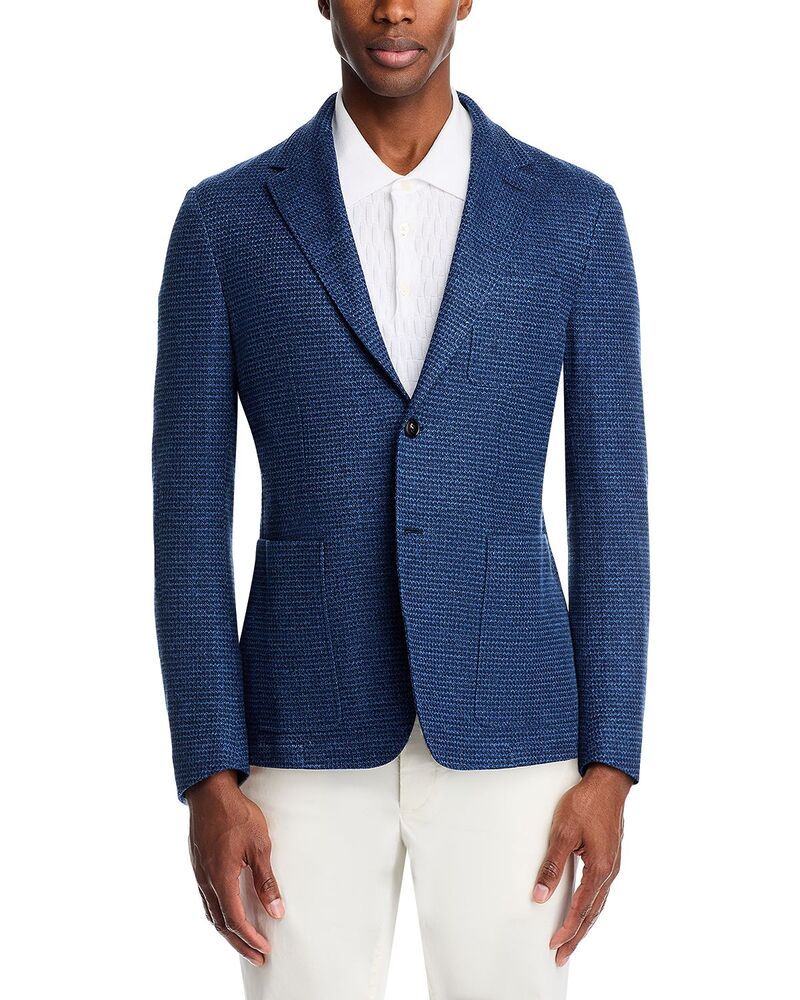 カナーリ メンズ アウター ジャケット・ブルゾン コットン コート ジャージー リネン Canalinen Cotton Textured Jersey Unstructured Sport Coat Navy ネイビー