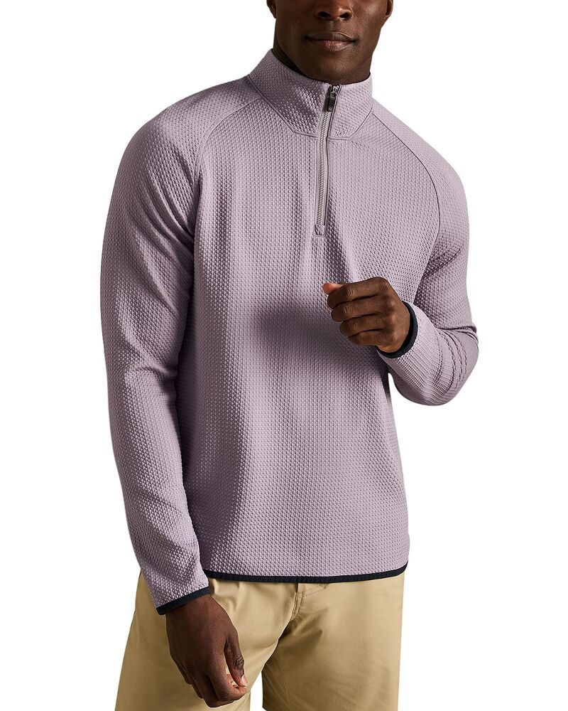 ローヌ メンズ アウター ニット・セーター Rhone Founders Textured QuarterZip Golf Sweater Purple Smoke スモーク