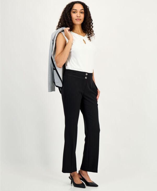 【送料無料】 カスパール レディース カジュアルパンツ ボトムス Womens Ava Bootleg Pants Regular Petite Black