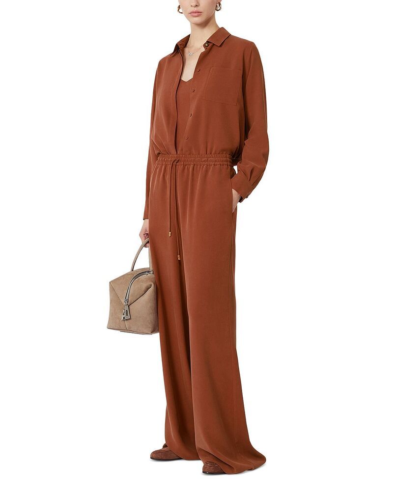 マックスマーラ レディース ボトムス カジュアルパンツ シルク Max Mara Genero Silk Pants Terra Cotta