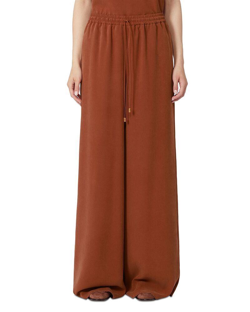 マックスマーラ レディース ボトムス カジュアルパンツ シルク Max Mara Genero Silk Pants Terra Cotta