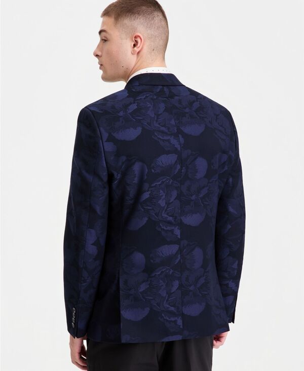 【送料無料】 バースリー メンズ ジャケット・ブルゾン アウター Mens SlimFit JacquardFloral Evening Jacket Navy 【送料無料】 バースリー メンズ ジャケット・ブルゾン アウター Mens SlimFit JacquardFloral Evening Jacket Navy