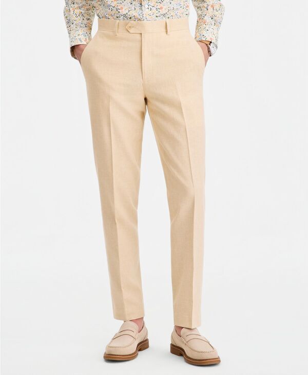 【送料無料】 バースリー メンズ カジュアルパンツ ボトムス Mens SlimFit LinenBlend Suit Separates Pants Butter Yellow