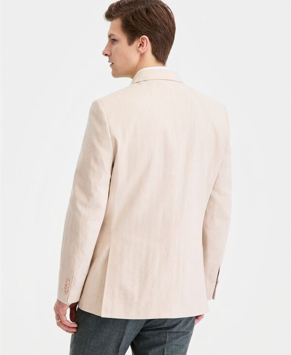 【送料無料】 ナウティカ メンズ ジャケット・ブルゾン ブレザー アウター Mens ModernFit Herringbone Cotton Linen Blazer TAN