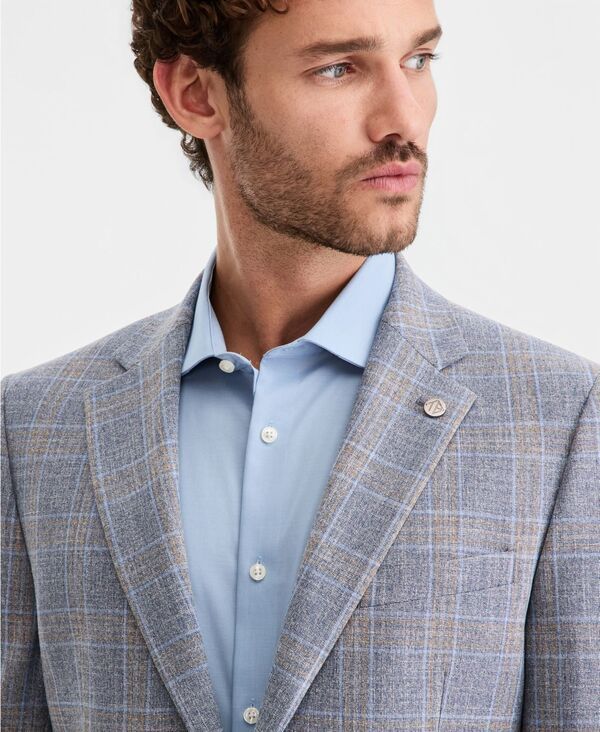 【送料無料】 テッドベーカー メンズ ジャケット・ブルゾン ブレザー アウター Mens Blue Plaid ModernFit Blazer BLUETAN 【送料無料】 テッドベーカー メンズ ジャケット・ブルゾン ブレザー アウター Mens Blue Plaid ModernFit Blazer BLUETAN