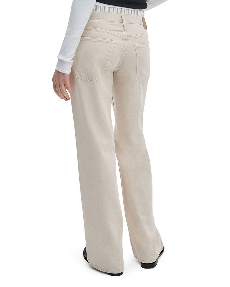 ラグアンドボーン レディース ボトムス デニムパンツ ローライズ ジーンズ rag bone Saige Boxer Low Rise Straight Jeansand Stripe サンド