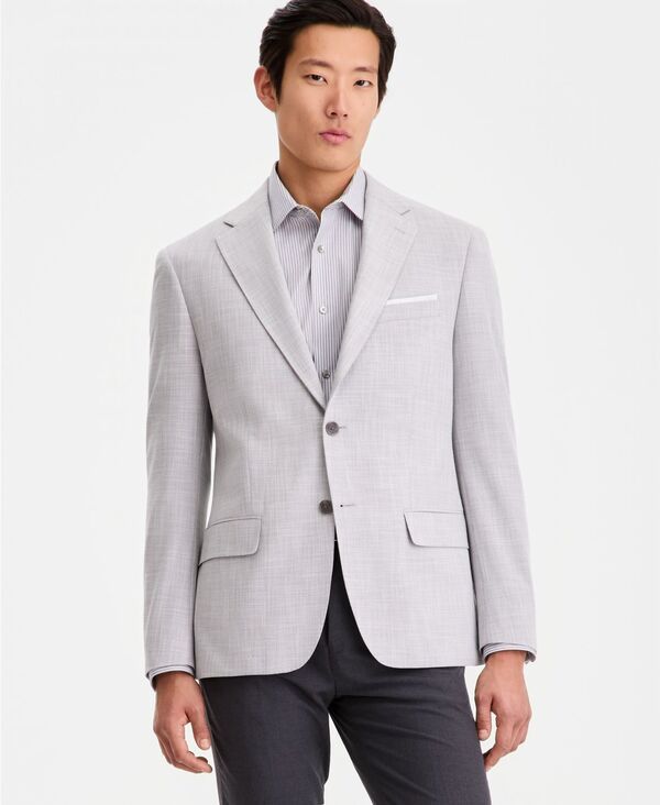【送料無料】 カルバンクライン メンズ ジャケット・ブルゾン ブレザー アウター Mens SlimFit Blazer Grey