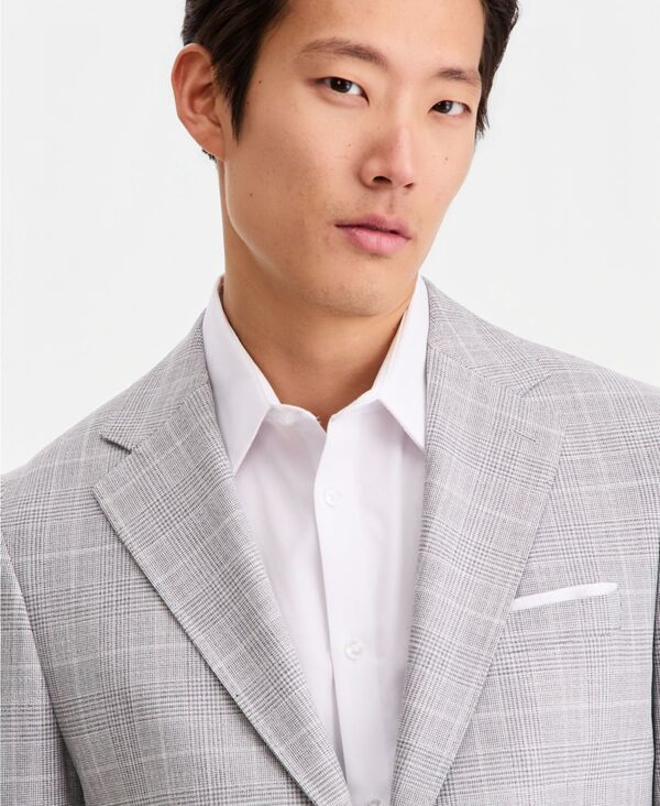 【送料無料】 カルバンクライン メンズ ジャケット・ブルゾン ブレザー アウター Mens SlimFit Blazer Light Grey