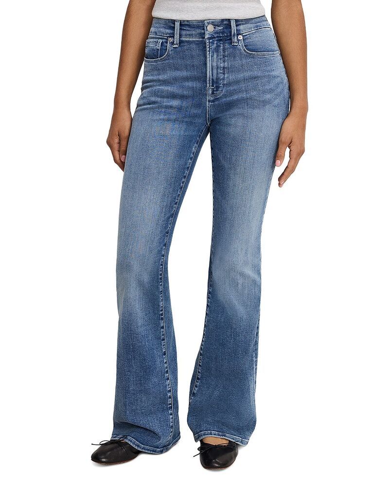 グッドアメリカン レディース ボトムス デニムパンツ ジーンズ Good American Good Legs Flared Jeans indigo1154 Indigo1154