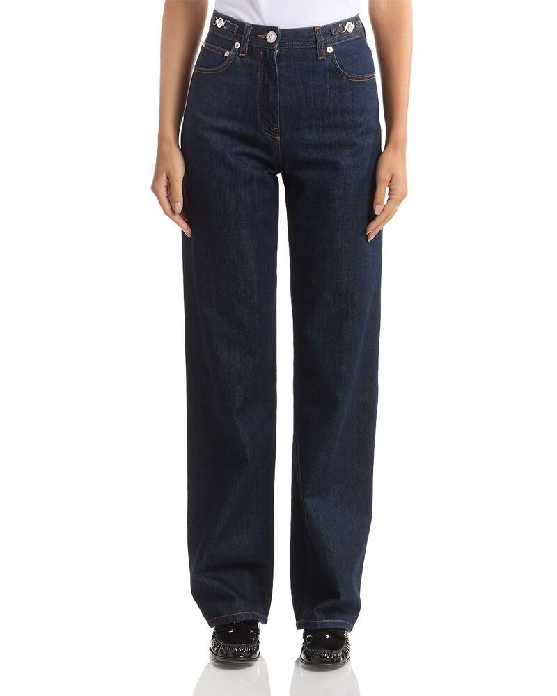 ヴェルサーチ レディース ボトムス デニムパンツ ジーンズ Versace Straight Jeans in Dark Blue ブルー