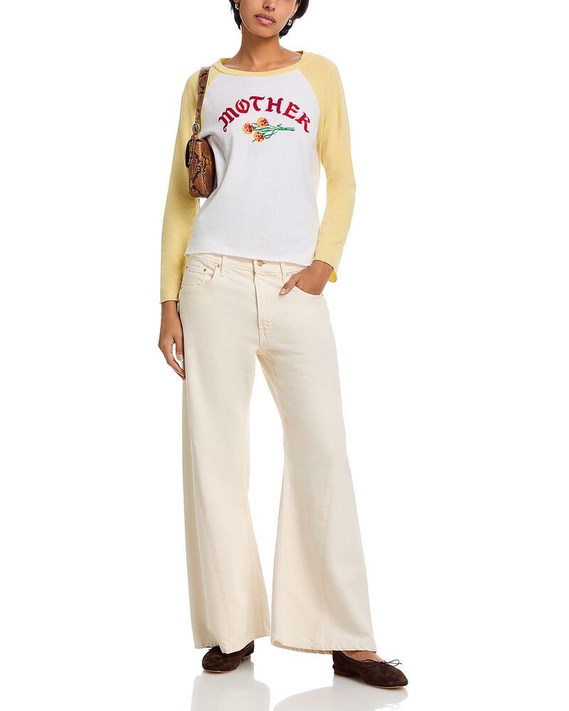 マザー レディース ボトムス デニムパンツ ジーンズ MOTHER Lilemon Twist Sneak High Rise Wide Jeans inat Natural NatNatural