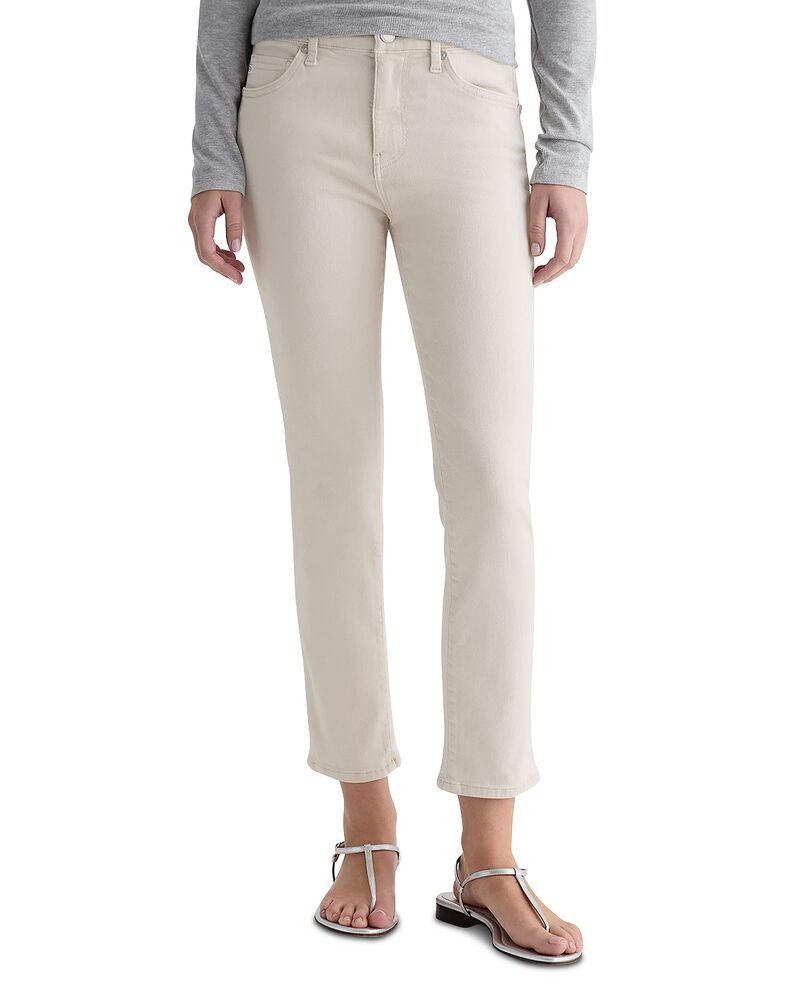 エージー レディース ボトムス デニムパンツ ジーンズ AG Mari Mid Rise Slim Straight Crop Jeans in Pumice