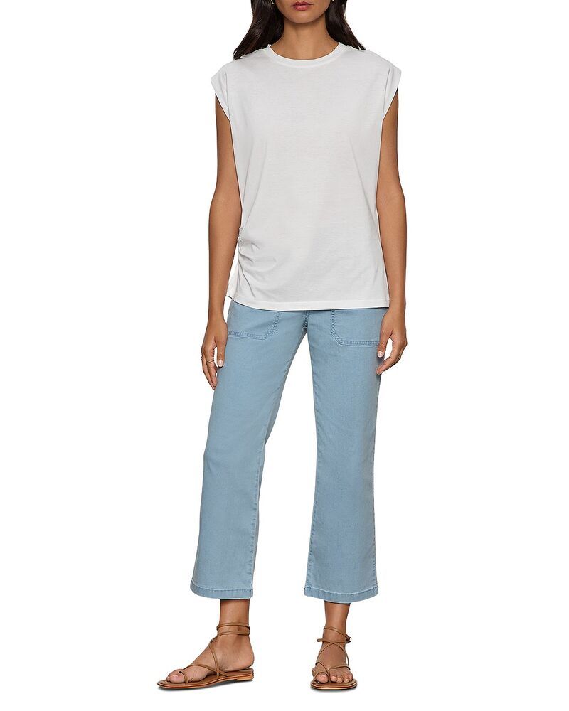 サンクチュアリー レディース ボトムス デニムパンツ ワイドレッグ ジーンズ Sanctuary Retreat High Rise Wide Leg Crop Jeans in Skyline