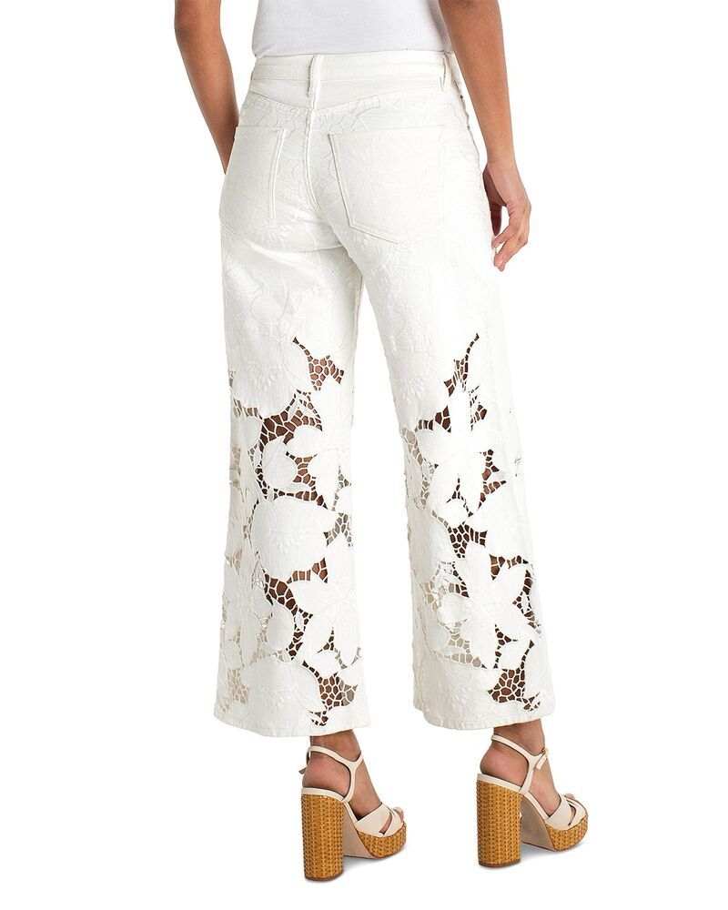 リヴァプール ロサンゼルス レディース ボトムス デニムパンツ ワイドレッグ ジーンズ Liverpoolos Angelestride Mid Rise Wide Leg Jeans Bloom Ivory Bloom アイボリー