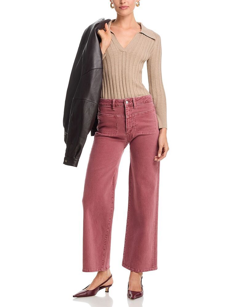 ペイジ レディース ボトムス デニムパンツ ワイドレッグ ヴィンテージーンズ PAIGE Anessa High Rise Wide Leg Jeans in Vintage Brick Berry Vintage Brick Berry