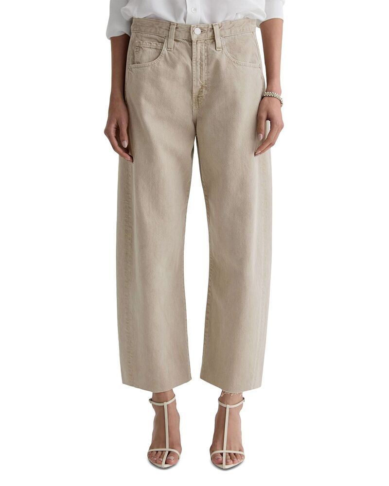 エージー レディース ボトムス デニムパンツ ジーンズ AG Hattie High Rise Crop Barrel Jeans in Sulfur Lightaupe Sulfur Lightaupe トープ