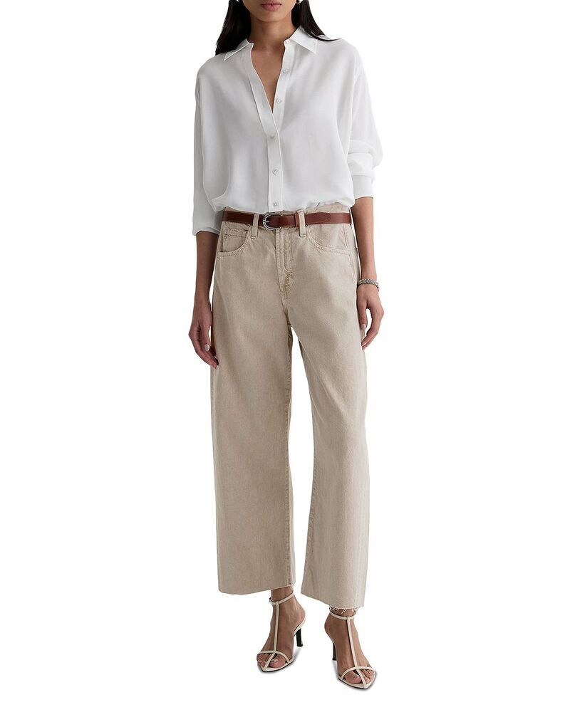 エージー レディース ボトムス デニムパンツ ジーンズ AG Hattie High Rise Crop Barrel Jeans in Sulfur Lightaupe Sulfur Lightaupe トープ