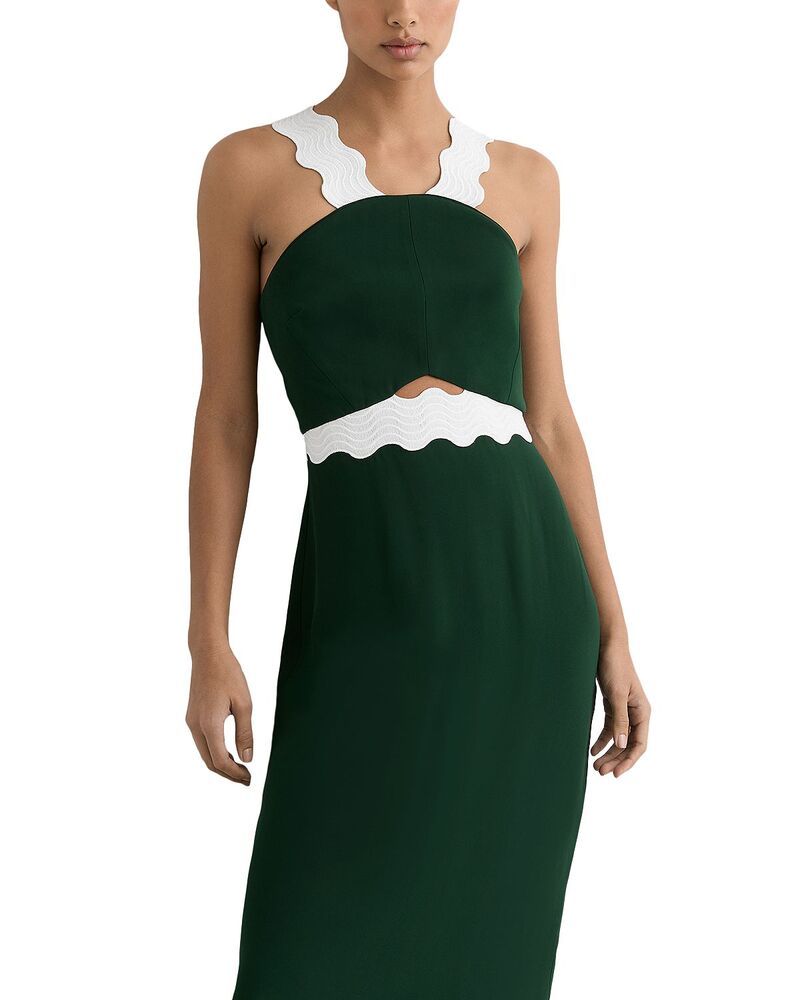 レイス レディース トップス ワンピース ミディ REISS Dillon Midi Dress Dark Green グリーン レイス レディース トップス ワンピース ミディ REISS Dillon Midi Dress Dark Green グリーン