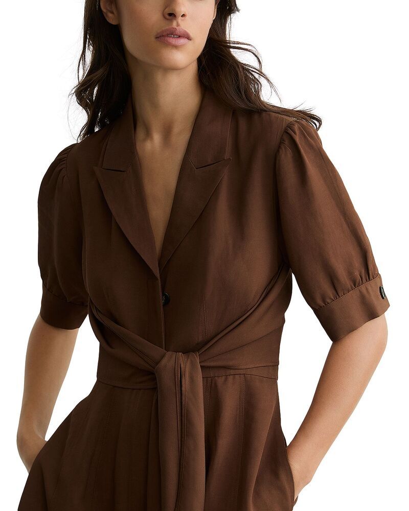 レイス レディース トップス ワンピース REISS Tessera Button Front Dress Rust Orange オレンジ レイス レディース トップス ワンピース REISS Tessera Button Front Dress Rust Orange オレンジ