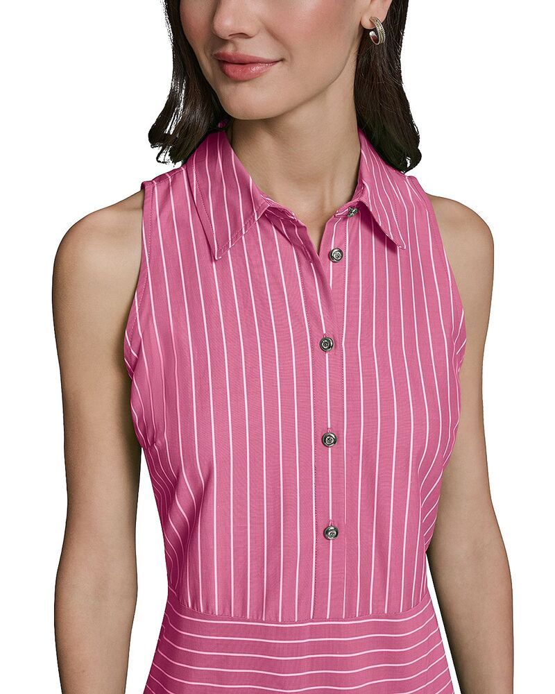 カール ラガーフェルド レディース トップス ワンピース シャツ KARLAGERFELD PARIShirt Dress Fuchsia Soft White ホワイト カール ラガーフェルド レディース トップス ワンピース シャツ KARLAGERFELD PARIShirt Dress Fuchsia Soft White ホワイト