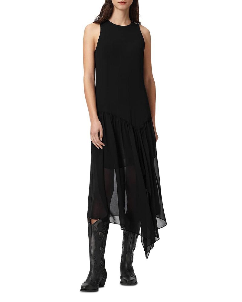 オールセインツ レディース トップス ワンピース マキシ ALLSAINTS Cyra Maxi Dress Black ブラック