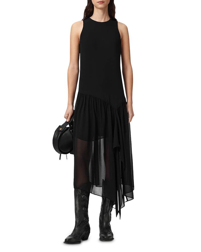 オールセインツ レディース トップス ワンピース マキシ ALLSAINTS Cyra Maxi Dress Black ブラック