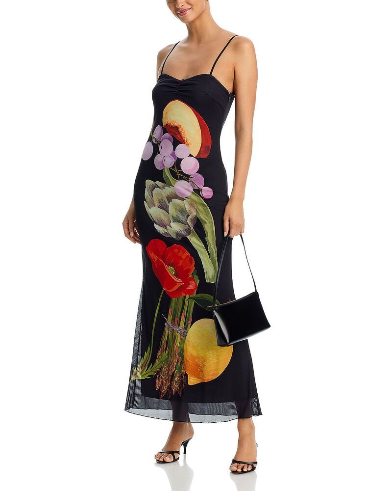 アクア レディース トップス ワンピース メッシュ マキシ AQUA Mesh Maxi Dress Exclusive Black Floral ブラック アクア レディース トップス ワンピース メッシュ マキシ AQUA Mesh Maxi Dress Exclusive Black Floral ブラック