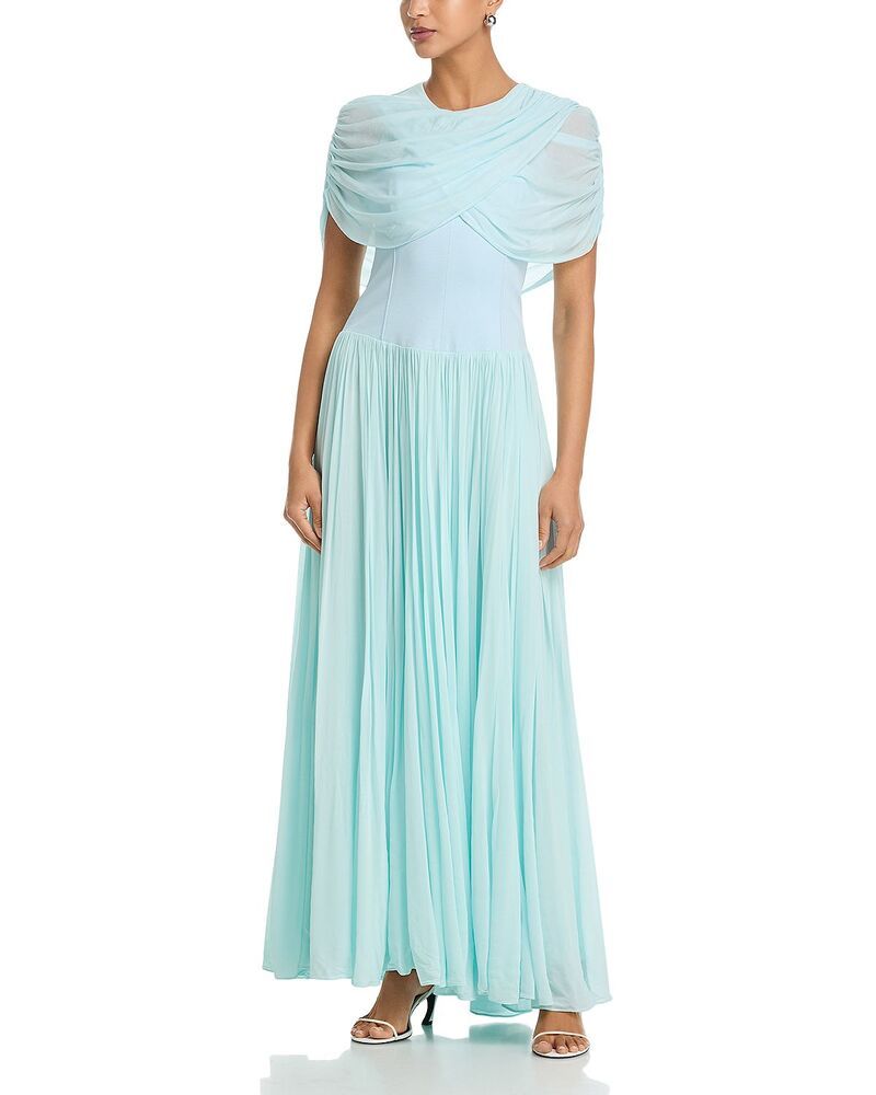 シムカイ レディース トップス ワンピース ケープデザイン キャップ ケープ マキシ SIMKHAI Nancie Cape Maxi Dressky