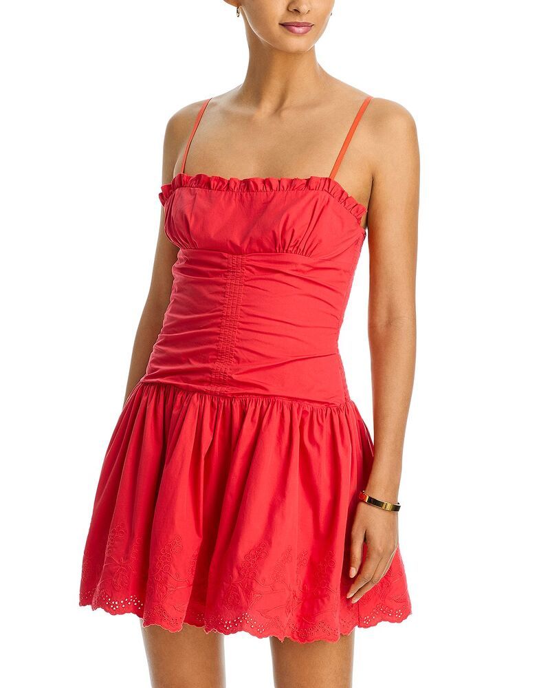 アクア レディース トップス ワンピース ミニ AQUA Poplin Mini Dress Exclusive Orange オレンジ